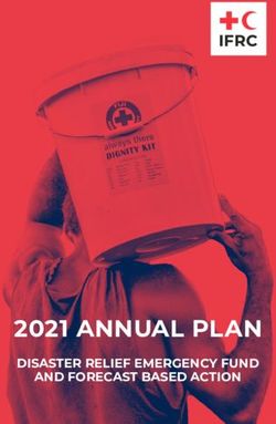 2021 ANNUAL PLAN DISASTER RELIEF EMERGENCY FUND AND FORECAST BASED ACTION - IFRC