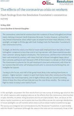 The effects of the coronavirus crisis on workers - Resolution ...