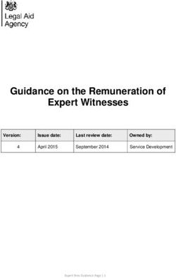 Guidance on the Remuneration of Expert Witnesses