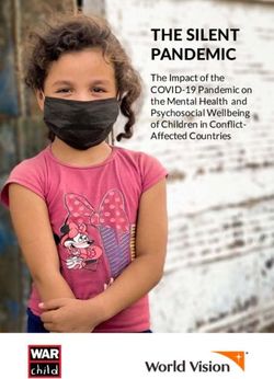 THE SILENT PANDEMIC The Impact of the COVID-19 Pandemic on the Mental Health and Psychosocial Wellbeing of Children in Conflict-Affected ...