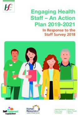 Engaging Health Staff - An Action Plan 2019-2021 - In Response to the Staff Survey 2018 - HSE