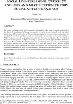 SOCIAL LIVE-STREAMING: TWITCH.TV AND USES AND GRATIFICATION THEORY SOCIAL NETWORK ANALYSIS - aircc