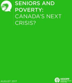 SENIORS AND POVERTY: CANADA'S NEXT CRISIS? - AUGUST 2017 - HOOPP