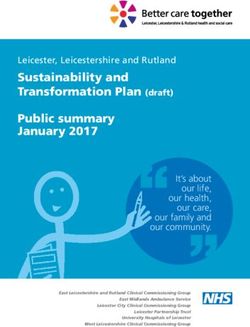 Sustainability and Transformation Plan (draft) Public summary January 2017 - Better Care Together