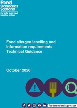 Food allergen labelling and information requirements Technical Guidance October 2020 - foodstandards.gov.scot