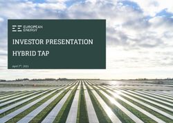 INVESTOR PRESENTATION HYBRID TAP - April 7th, 2021 - GlobeNewswire