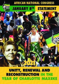2021 STATEMENT - African National Congress
