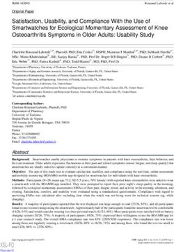 Satisfaction, Usability, and Compliance With the Use of Smartwatches for Ecological Momentary Assessment of Knee Osteoarthritis Symptoms in Older ...