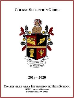 COURSE SELECTION GUIDE 2019 - 2020 COATESVILLE AREA INTERMEDIATE HIGH SCHOOL - Coatesville Area School District