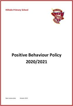 Positive Behaviour Policy 2020/2021 - Hillside Primary School