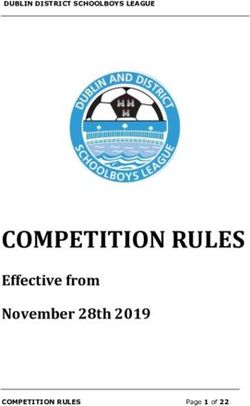 COMPETITION RULES Effective from November 28th 2019 - DDSL