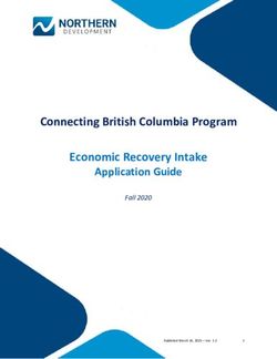 Connecting British Columbia Program Economic Recovery Intake - Application Guide Fall 2020 - Economic Recovery Intake ...