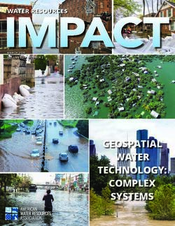 GEOSPATIAL WATER TECHNOLOGY: COMPLEX SYSTEMS - WATER RESOURCES MARCH 2020 VOLUME 22 NUMBER 2