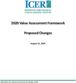 2020 Value Assessment Framework Proposed Changes - August 21, 2019 Institute for Clinical and Economic Review, 2019 - ICER