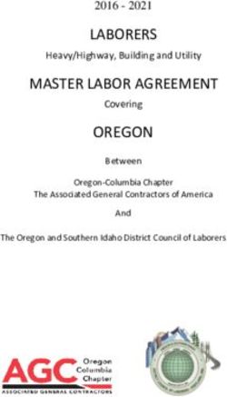 OREGON LABORERS MASTER LABOR AGREEMENT 2016 - 2021 - AGC Oregon-Columbia Chapter