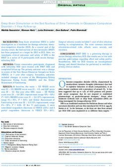 ORIGINAL ARTICLE DEEP BRAIN STIMULATION IN THE BED NUCLEUS OF STRIA ...