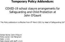 Temporary Policy Addendum: COVID-19 school closure arrangements for Safeguarding and Child Protection at John O'Gaunt