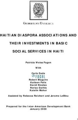 HAITIAN DIASPORA ASSOCIATIONS AND THEIR INVESTMENTS IN BASIC SOCIAL SERVICES IN HAITI