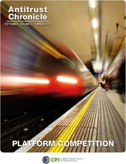 Antitrust Chronicle SEPTEMBER VOLUME 3 SUMMER 2018 - COMPETITION POLICY INTERNATIONAL