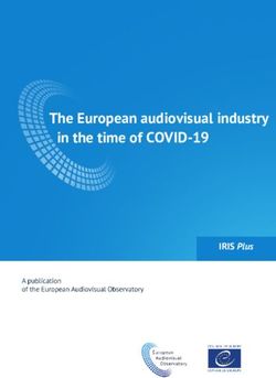 The European audiovisual industry in the time of COVID-19 - IRIS Plus - Council of Europe