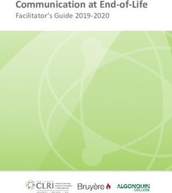 Communication at End-of-Life - Facilitator's Guide 2019-2020 - Ontario CLRI