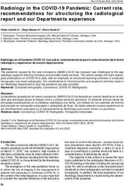 Radiology in the COVID-19 Pandemic: Current role, recommendations for structuring the radiological report and our Departments experience