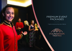 PREMIUM EVENT PACKAGES - Theatre memories that last a lifetime - Sydney Lyric Theatre