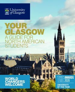 YOUR GLASGOW A GUIDE FOR NORTH AMERICAN STUDENTS - WORLD CHANGERS - University of Glasgow