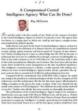 4 A Compromised Central Intelligence Agency: What Can Be Done?