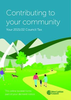 Contributing to your community - Your 2021/22 Council Tax - This online booklet forms part of your demand notice - West Lothian Council