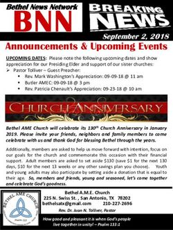 Announcements & Upcoming Events - September 2, 2018 - Bethel AME Church