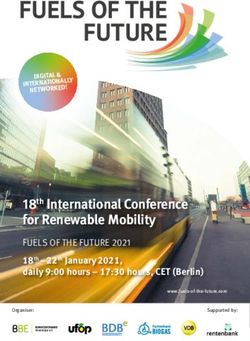 FUELS OF THE FUTURE - 18th International Conference for Renewable Mobility FUELS OF THE FUTURE 2021 18th - 22th January 2021, daily 9:00 hours ...