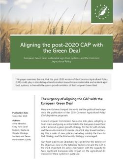 Aligning the post-2020 CAP with the Green Deal - Institute for ...