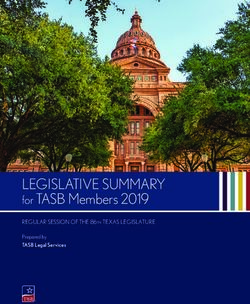 LEGISLATIVE SUMMARY for TASB Members 2019 - REGULAR SESSION OF THE 86TH TEXAS LEGISLATURE - Texas ...