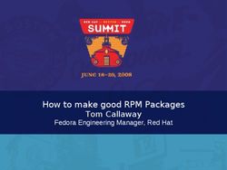 How to make good RPM Packages - Tom Callaway Fedora Engineering Manager, Red Hat