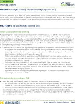 STARTER GUIDE Chlamydia Screening - BARRIERS to chlamydia screening for adolescent and young adults (AYA) - Adolescent Health ...