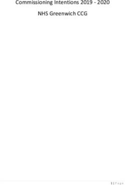 Commissioning Intentions 2019 - 2020 NHS Greenwich CCG