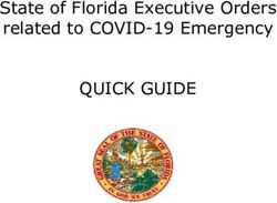 QUICK GUIDE State of Florida Executive Orders related to COVID-19 Emergency