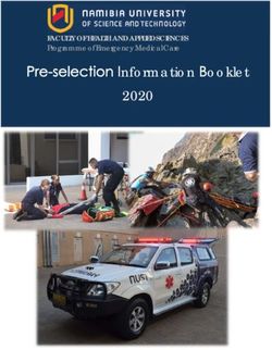 Nformation ooklet 2020 - FACULTY OF HEALTH AND APPLIED SCIENCES Programme of Emergency Medical Care