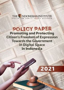 2021 Policy Paper Promoting and Protecting Towards the Government - The Indonesian Institute