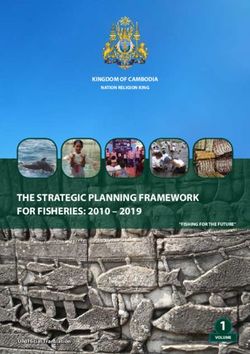 THE STRATEGIC PLANNING FRAMEWORK FOR FISHERIES: 2010 2019 - KINGDOM OF CAMBODIA