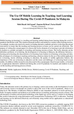 The Use Of Mobile Learning In Teaching And Learning Session During The Covid-19 Pandemic In Malaysia