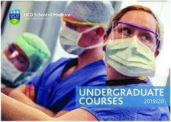 UNDERGRADUATE COURSES 2019/20 - UCD School of Medicine - Atlantic Bridge