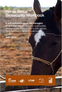 Horse Venue Biosecurity Workbook - A self-evaluation guide for managers of all horse venues including racecourses, showgrounds, riding and pony ...