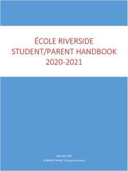 ÉCOLE RIVERSIDE STUDENT/PARENT HANDBOOK 2020-2021