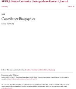 CONTRIBUTOR BIOGRAPHIES - SUURJ: SEATTLE UNIVERSITY UNDERGRADUATE RESEARCH JOURNAL - SCHOLARWORKS @ SEATTLEU