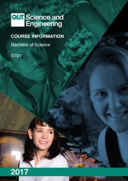 COURSE INFORMATION ST01 - Bachelor of Science