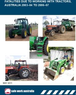FATALITIES DUE TO WORKING WITH TRACTORS, AUSTRALIA 2003-04 TO 2006-07 - MAY 2011