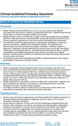 Clinical Guideline/Formulary Document - Pharmacy Department Medicines Management Services - Mersey Care NHS Foundation