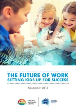 THE FUTURE OF WORK SETTING KIDS UP FOR SUCCESS - November 2016 - Regional Australia Institute